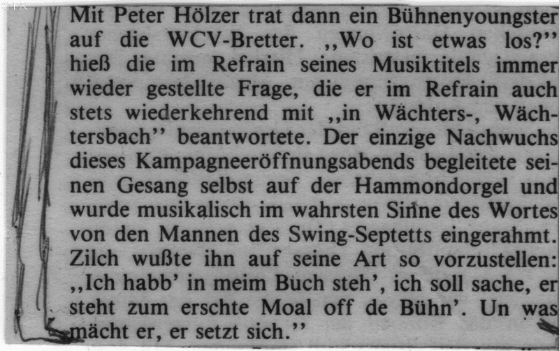 1978-11-11-Auftritt-Peter-Hoelzer-Artikel-Fr